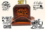 Drink Coaster SET #1 Laser Engraved