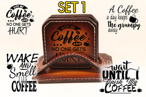 Drink Coaster SET #1 Laser Engraved