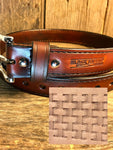 Classic Leather Belt With Pattern