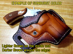 FIRE DEPARTMENT Emblem Style Retention Leather Holster OWB