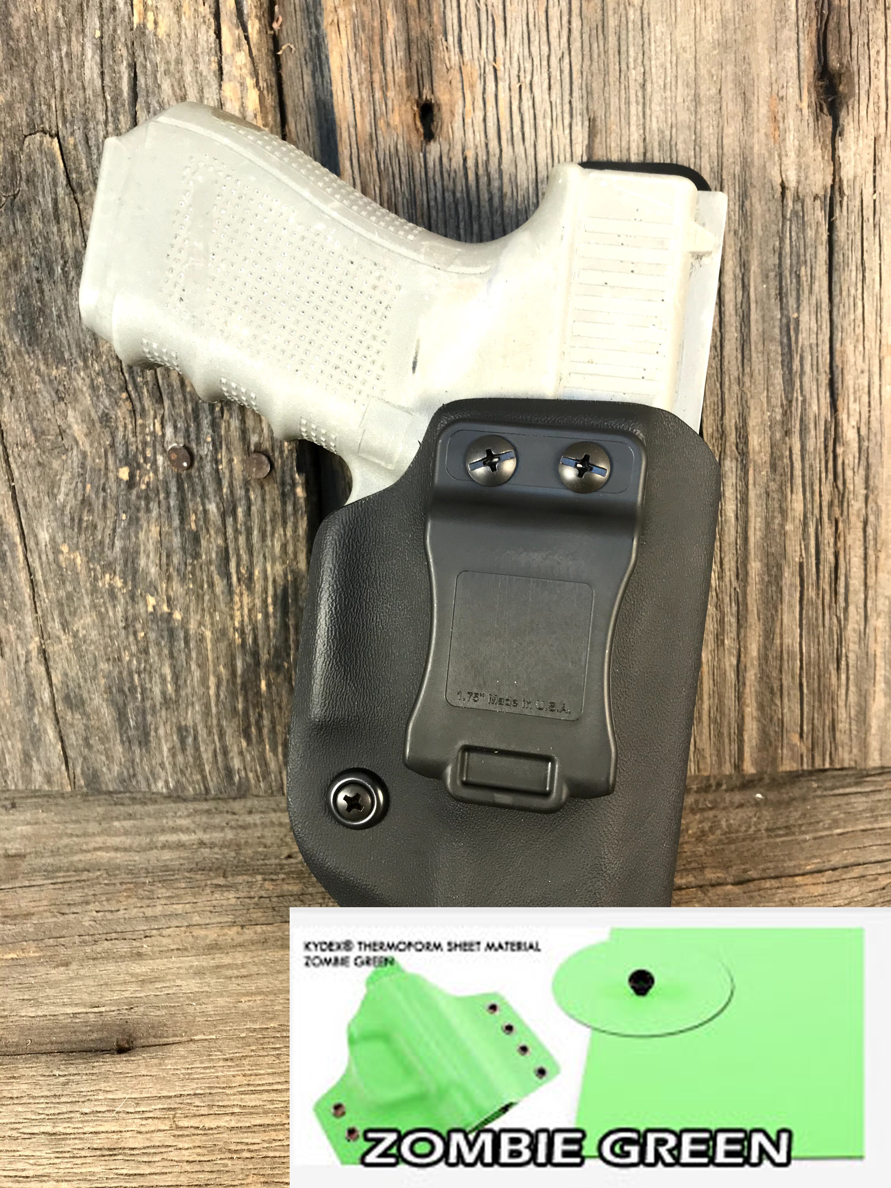 Kydex IWB- Soft Loops- Patterned Kydex