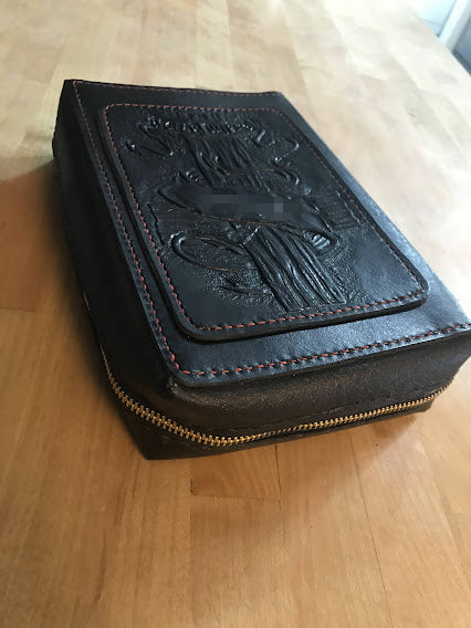 Bible Cover/ Hand Tooled Design #1