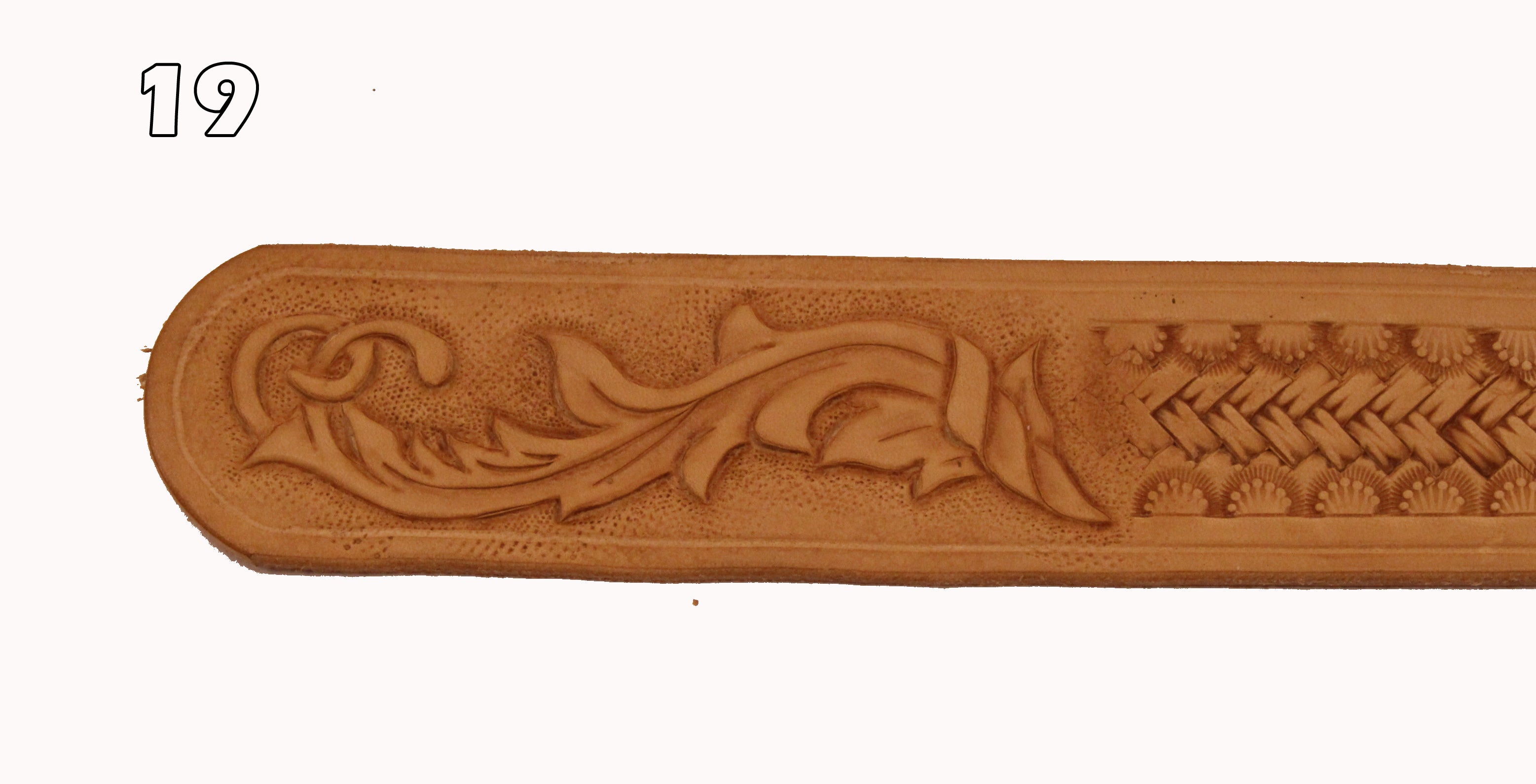 Standard Classic Hand Tooled Leather Belt - Black Swamp Leather Company