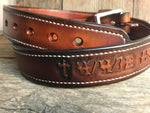 Customized Hand Tooled Double Thick- Gun Belt - Black Swamp Leather Company