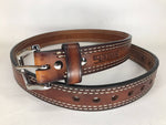 Classic Leather Belt- Double Stitched