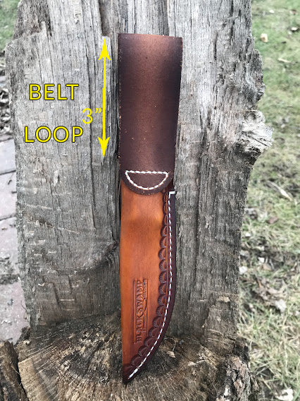 Leather Hand Tooled Knife Sheath