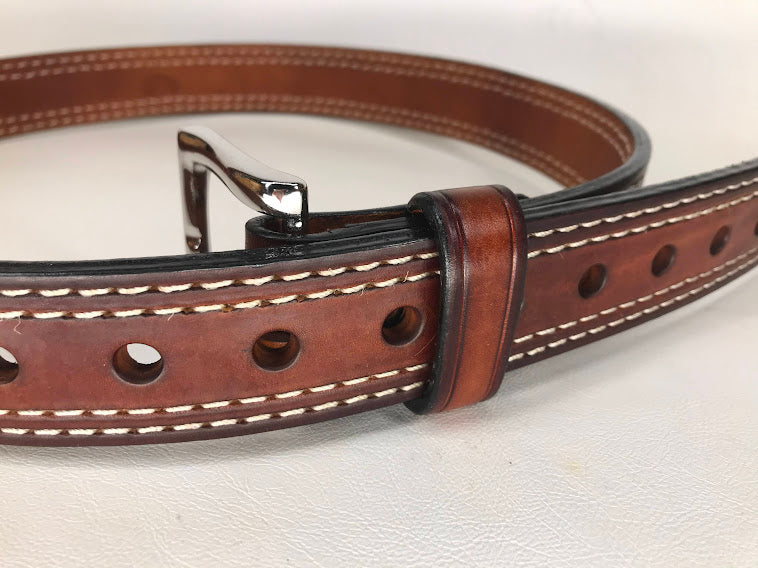 Classic Leather Belt- Double Stitched