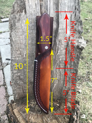 Leather Hand Tooled Knife Sheath