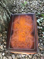 Bible Cover/ Hand Tooled Design #1