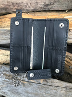 Biker Style Chain Wallet- Design #1 - Black Swamp Leather Company