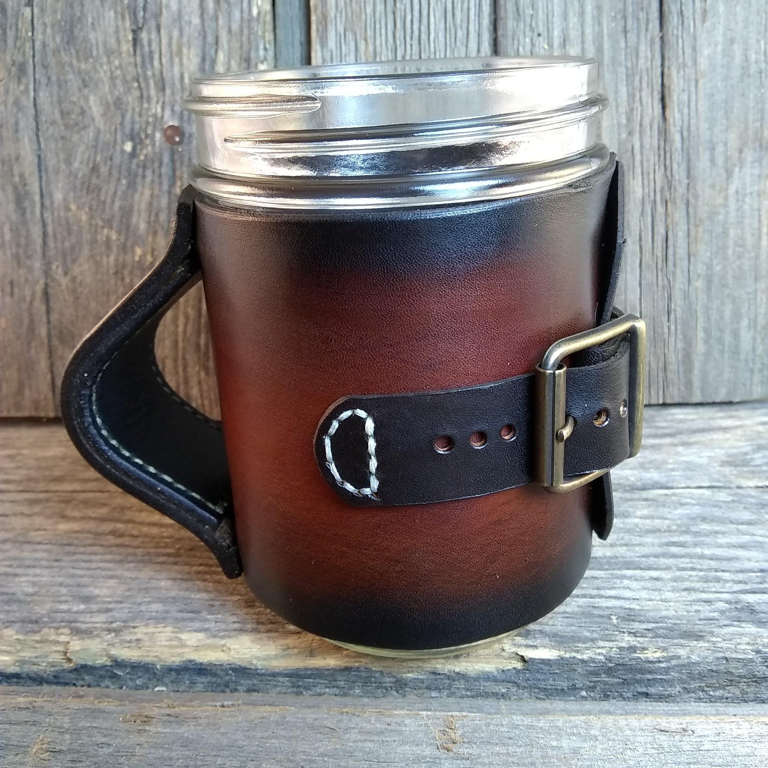 Leather Coffee Mug 16oz - Black Swamp Custom Holsters