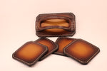 Drink Coaster Set Of 4/ Brown - Black Swamp Leather Company