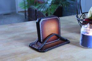 Drink Coaster Set Of 4/ Brown - Black Swamp Leather Company