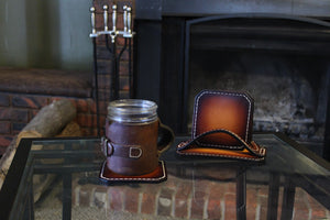 Drink Coaster Set Of 4/ Brown - Black Swamp Leather Company