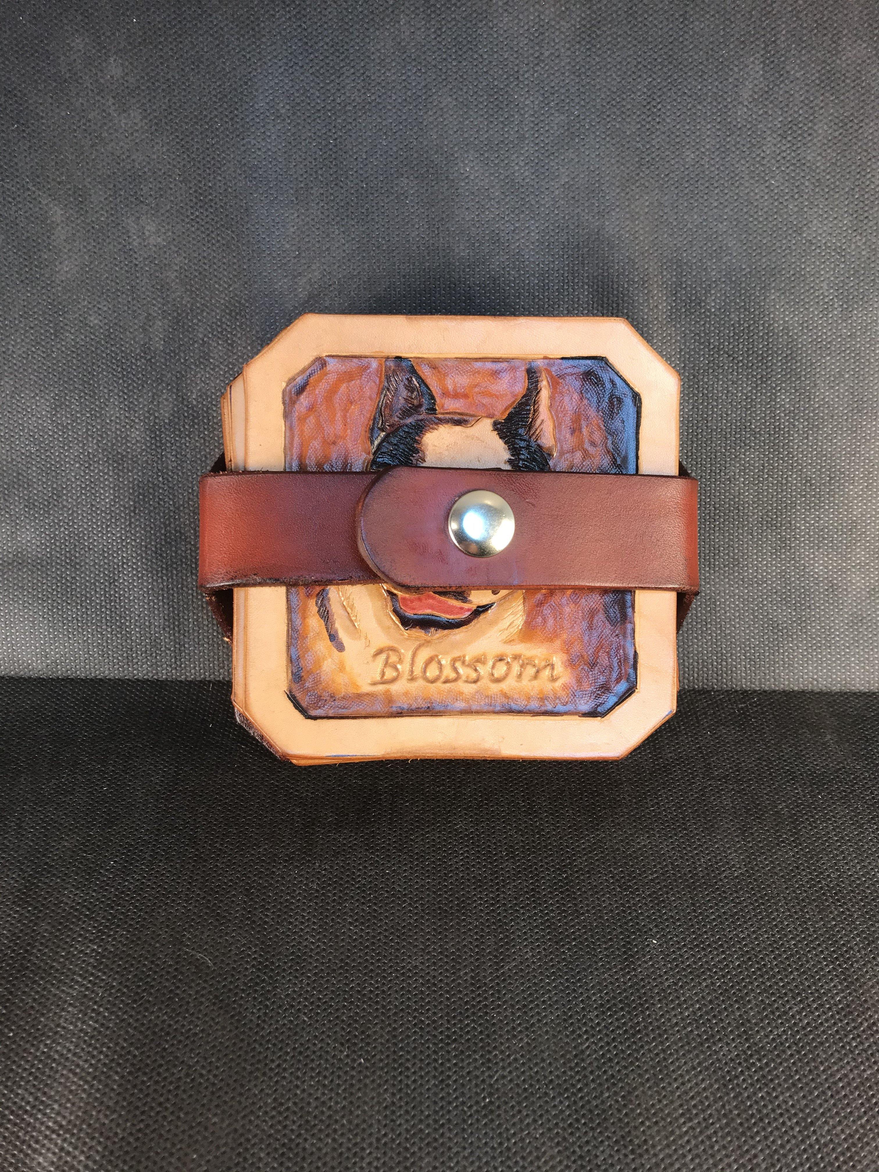 Customized Leather Drink Coasters - Black Swamp Leather Company