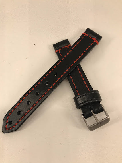 Leather Watch Band/ Black - Black Swamp Leather Company