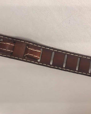 Hand Made Guitar Strap-With Stitching Design - Black Swamp Leather Company