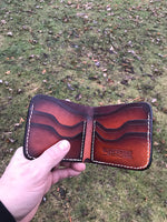Stamped Bifold Wallet- Hand dyed