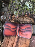 Stamped Bifold Wallet- Hand dyed