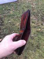 Stamped Bifold Wallet- Hand dyed