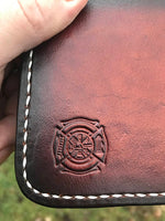 Stamped Bifold Wallet- Hand dyed