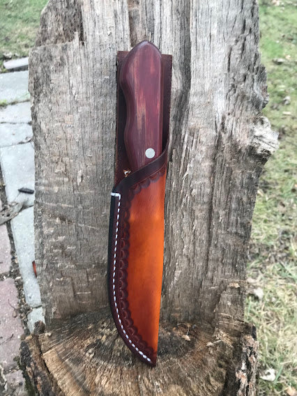 Leather Hand Tooled Knife Sheath