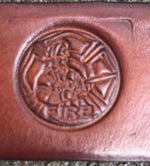 Stamped Bifold Wallet- Hand dyed