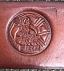 Stamped Bifold Wallet- Hand dyed