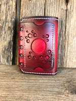 Men's Vertical Wallet With Snap Cover- Hand Dyed - Black Swamp Leather Company