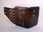 Men's Vertical Wallet With Snap Cover- Hand Dyed - Black Swamp Leather Company