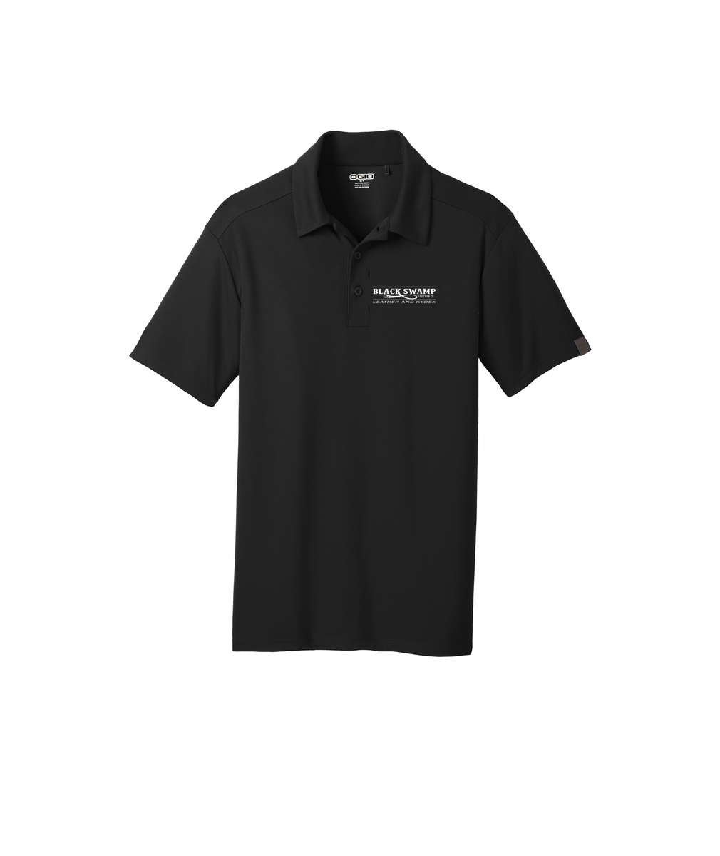 OGIO® Men's Embroidered Framework Polo with white thread - Black Swamp Leather Company
