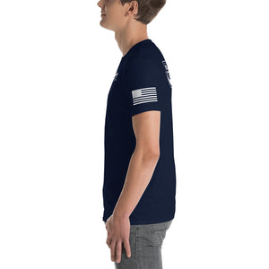 Short-Sleeve Unisex T-Shirt with Longhorn Logo - Black Swamp Leather Company