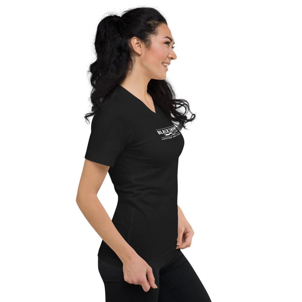 Unisex Short Sleeve V-Neck T-Shirt - Black Swamp Leather Company